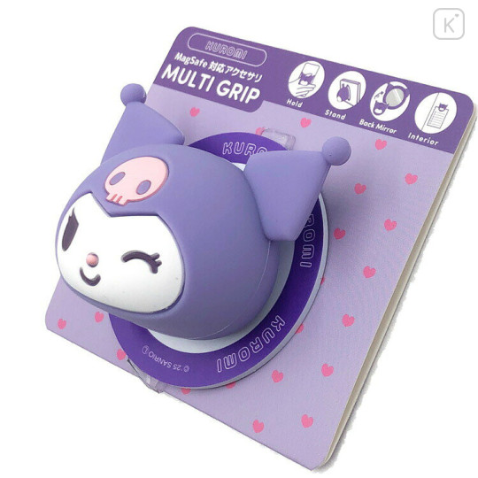 Japan Sanrio MagSafe Compatible Smartphone Grip - Kuromi : Happy Face - 2