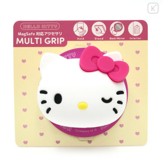 Japan Sanrio MagSafe Compatible Smartphone Grip - Hello Kitty : Happy Face - 1