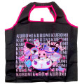 Japan Sanrio Eco Shopping Bag - Kuromi : KUROMIfy the World Black Pink - 2