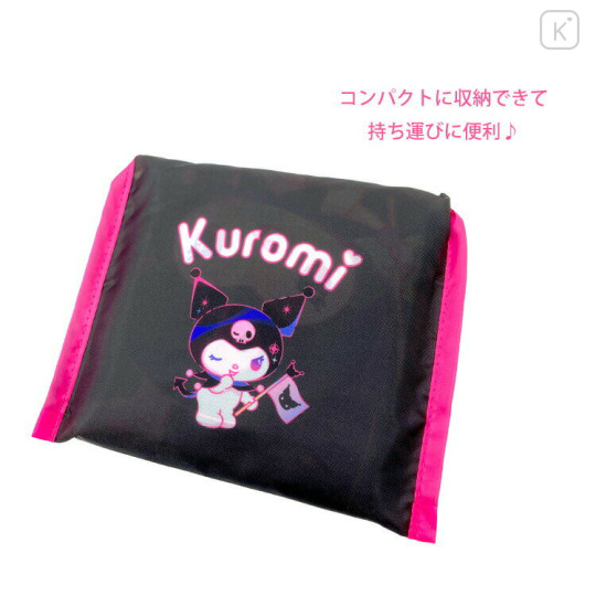 Japan Sanrio Eco Shopping Bag - Kuromi : KUROMIfy the World Black Pink - 3