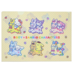 Japan Sanrio A4 Clear File - Rody Bounce Horse Characters Yellow