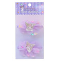 Japan Sanrio Mascot Hair Tie Set - Kuromi : Ruffle Lace Frill Glitter - 1