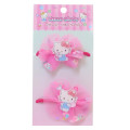 Japan Sanrio Mascot Hair Tie Set - Hello Kitty : Ruffle Lace Frill Glitter - 1