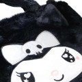 Japan Sanrio Fluffy Fur Tote Bag - Kuromi : Heart Eyes Ribbon - 4