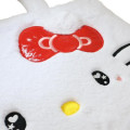 Japan Sanrio Fluffy Fur Tote Bag - Hello Kitty : Heart Eyes Ribbon - 4