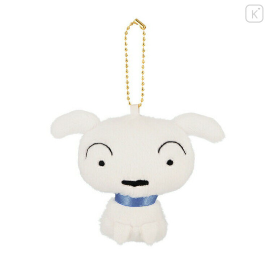 Japan Crayon Shin-chan Flat Mascot Keychain - Shiro - 1
