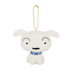 Japan Crayon Shin-chan Flat Mascot Keychain - Shiro