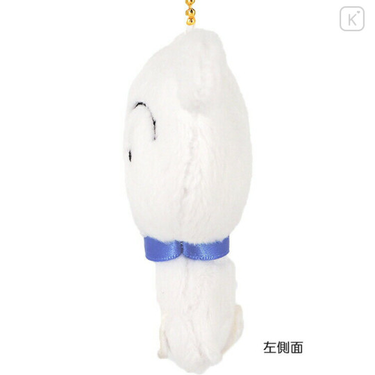 Japan Crayon Shin-chan Flat Mascot Keychain - Shiro - 3