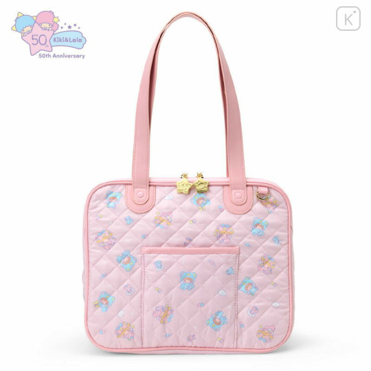 Japan Sanrio Original Quilted Boston Bag - Little Twin Stars : Starry Sky Angel 50th Anniversary - 1