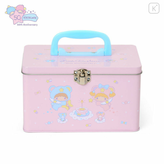 Japan Sanrio Original Tin Can Storage Box - Little Twin Stars : Starry Sky Angel 50th Anniversary - 1