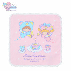 Japan Sanrio Original Mini Towel Handkerchief - Little Twin Stars : Starry Sky Angel 50th Anniversary