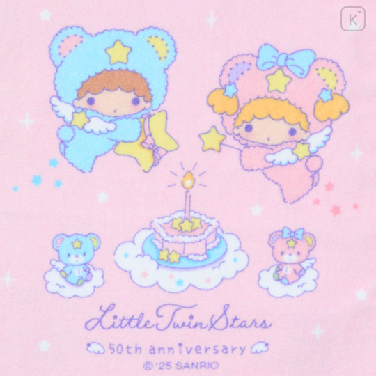 Japan Sanrio Original Mini Towel Handkerchief - Little Twin Stars : Starry Sky Angel 50th Anniversary - 2