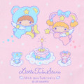 Japan Sanrio Original Mini Towel Handkerchief - Little Twin Stars : Starry Sky Angel 50th Anniversary - 2