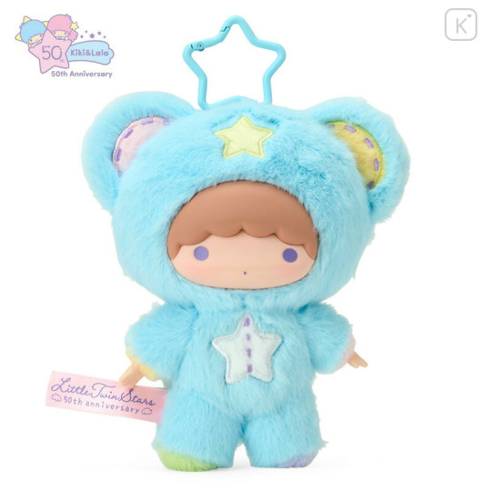 Japan Sanrio Original Mascot Holder - Little Twin Stars : Starry Sky Angel 50th Anniversary Kiki Fine Face Puff Bear Costume - 1