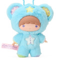 Japan Sanrio Original Mascot Holder - Little Twin Stars : Starry Sky Angel 50th Anniversary Kiki Fine Face Puff Bear Costume - 2