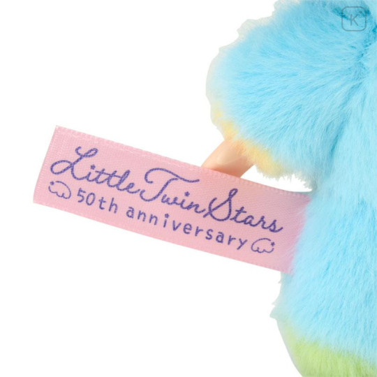 Japan Sanrio Original Mascot Holder - Little Twin Stars : Starry Sky Angel 50th Anniversary Kiki Fine Face Puff Bear Costume - 4