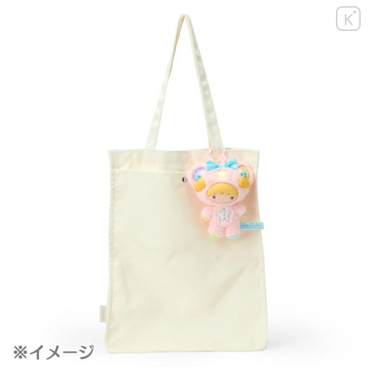 Japan Sanrio Original Mascot Holder - Little Twin Stars : Starry Sky Angel 50th Anniversary Kiki Fine Face Puff Bear Costume - 5