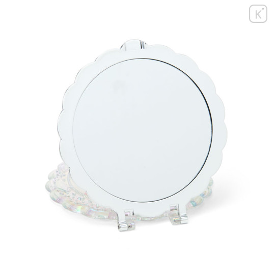 Japan Sanrio Original Folding Mirror Stand - Charmmy Kitty : My Furbaby Charmmykitty Aurora Hologram Sliver - 3