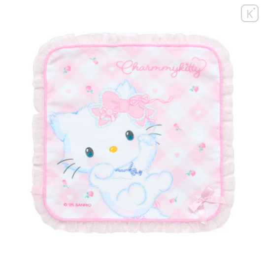 Japan Sanrio Original Mini Towel Handkerchief - Charmmy Kitty : My Furbaby Charmmykitty Frill - 1