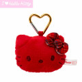Japan Sanrio Original Mascot Holder - Hello Kitty : I Love Hello Kitty Face Red - 1