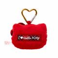 Japan Sanrio Original Mascot Holder - Hello Kitty : I Love Hello Kitty Face Red - 2