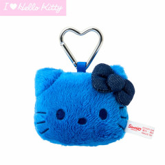 Japan Sanrio Original Mascot Holder - Hello Kitty : I Love Hello Kitty Face Blue