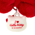 Japan Sanrio Original Swaying Ribbon Charm Keychain - Hello Kitty : I Love Hello Kitty Face - 3