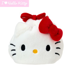 Japan Sanrio Original Face-shaped Drawstring Bag - Hello Kitty : I Love Hello Kitty