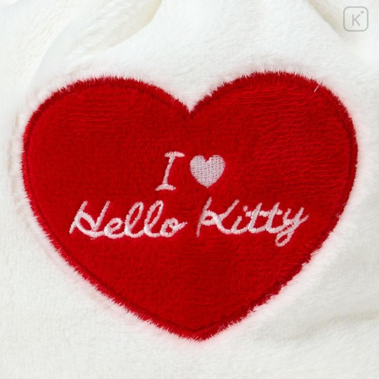 Japan Sanrio Original Face-shaped Drawstring Bag - Hello Kitty : I Love Hello Kitty - 4