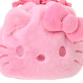 Japan Sanrio Original Face-shaped Drawstring Bag - Hello Kitty : I Love Hello Kitty Pink - 3