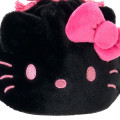 Japan Sanrio Original Face-shaped Drawstring Bag - Hello Kitty : I Love Hello Kitty Black Pink - 3