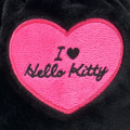Japan Sanrio Original Face-shaped Drawstring Bag - Hello Kitty : I Love Hello Kitty Black Pink - 4