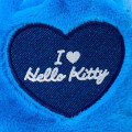 Japan Sanrio Original Face-shaped Drawstring Bag - Hello Kitty : I Love Hello Kitty Blue - 4
