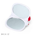 Japan Sanrio Original 2-sided Compact Mirror with Chain - Hello Kitty : I Love Hello Kitty Face Pink - 4