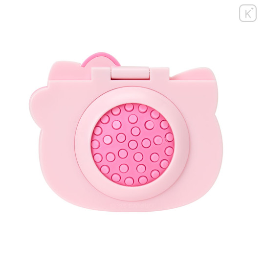 Japan Sanrio Original Mirror With Compact Hair Brush - Hello Kitty : I Love Hello Kitty Face Pink - 2