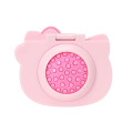 Japan Sanrio Original Mirror With Compact Hair Brush - Hello Kitty : I Love Hello Kitty Face Pink - 2