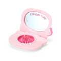 Japan Sanrio Original Mirror With Compact Hair Brush - Hello Kitty : I Love Hello Kitty Face Pink - 3