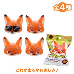 Japan Disney Store Bath Ball with Random Glowing Mascot - Zootopia : Nick Wilde Face Blind Box