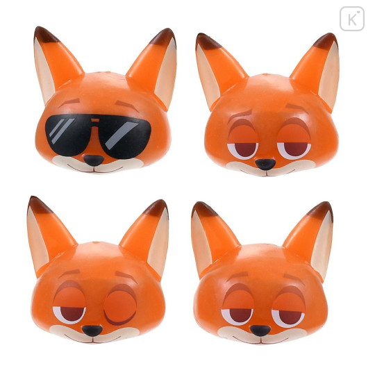 Japan Disney Store Bath Ball with Random Glowing Mascot - Zootopia : Nick Wilde Face Blind Box - 2