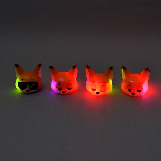 Japan Disney Store Bath Ball with Random Glowing Mascot - Zootopia : Nick Wilde Face Blind Box - 4