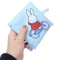 Japan Miffy Eco Shopping Bag & Mini Bag - Miffy : Light Blue Bike - 4