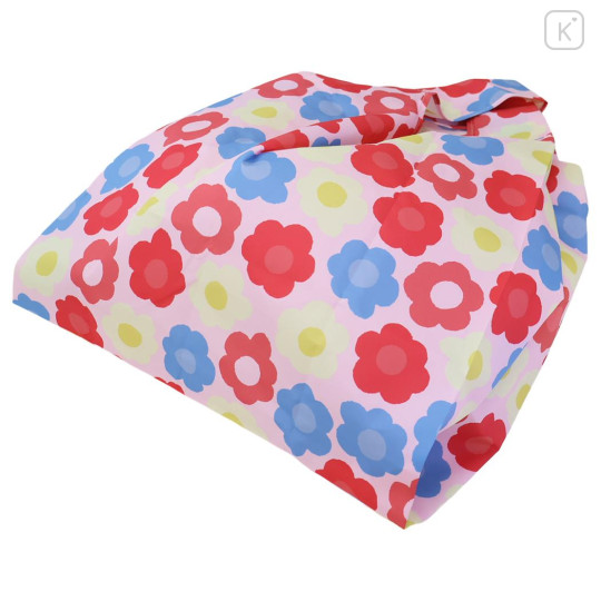 Japan Miffy Eco Shopping Bag & Mini Bag - Miffy : Pink Flower Colorful - 2