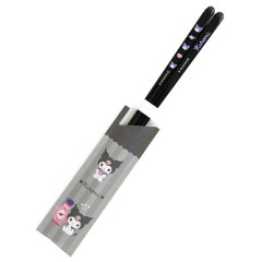Japan Sanrio Clear Chopsticks 23cm - Kuromi : Black