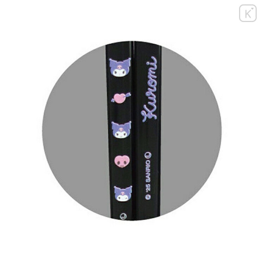 Japan Sanrio Clear Chopsticks 23cm - Kuromi : Black - 2
