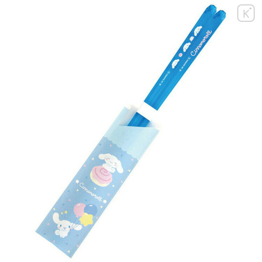 Japan Sanrio Clear Chopsticks 23cm - Cinnamoroll : Blue - 1