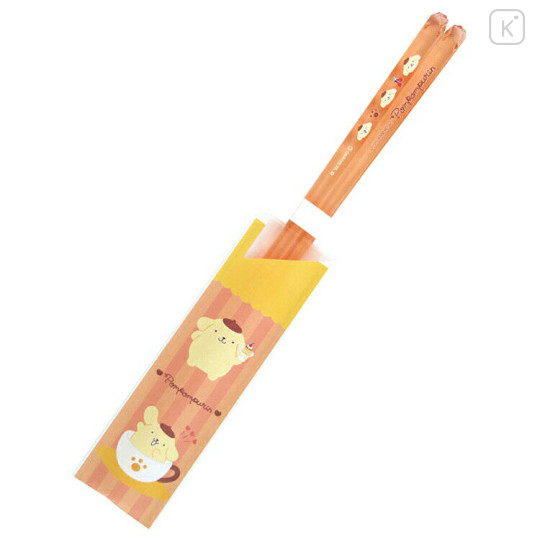 Japan Sanrio Clear Chopsticks 23cm - Pompompurin : Light Orange - 1