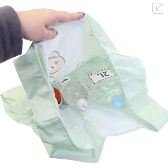 Japan San-X Eco Shopping Bag & Mascot Pouch - Rilakkuma : Mint Relax - 3