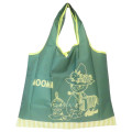 Japan Moomin Eco Shopping Bag - Little My & Snufkin : Green Yellow - 1