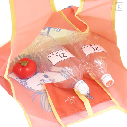 Japan Moomin Eco Shopping Bag - Little My : Hungry Orange - 3