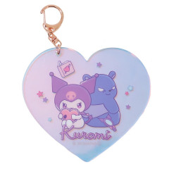 Japan Sanrio Aurora Acrylic Keychain - Kuromi : Companion Clear Heart